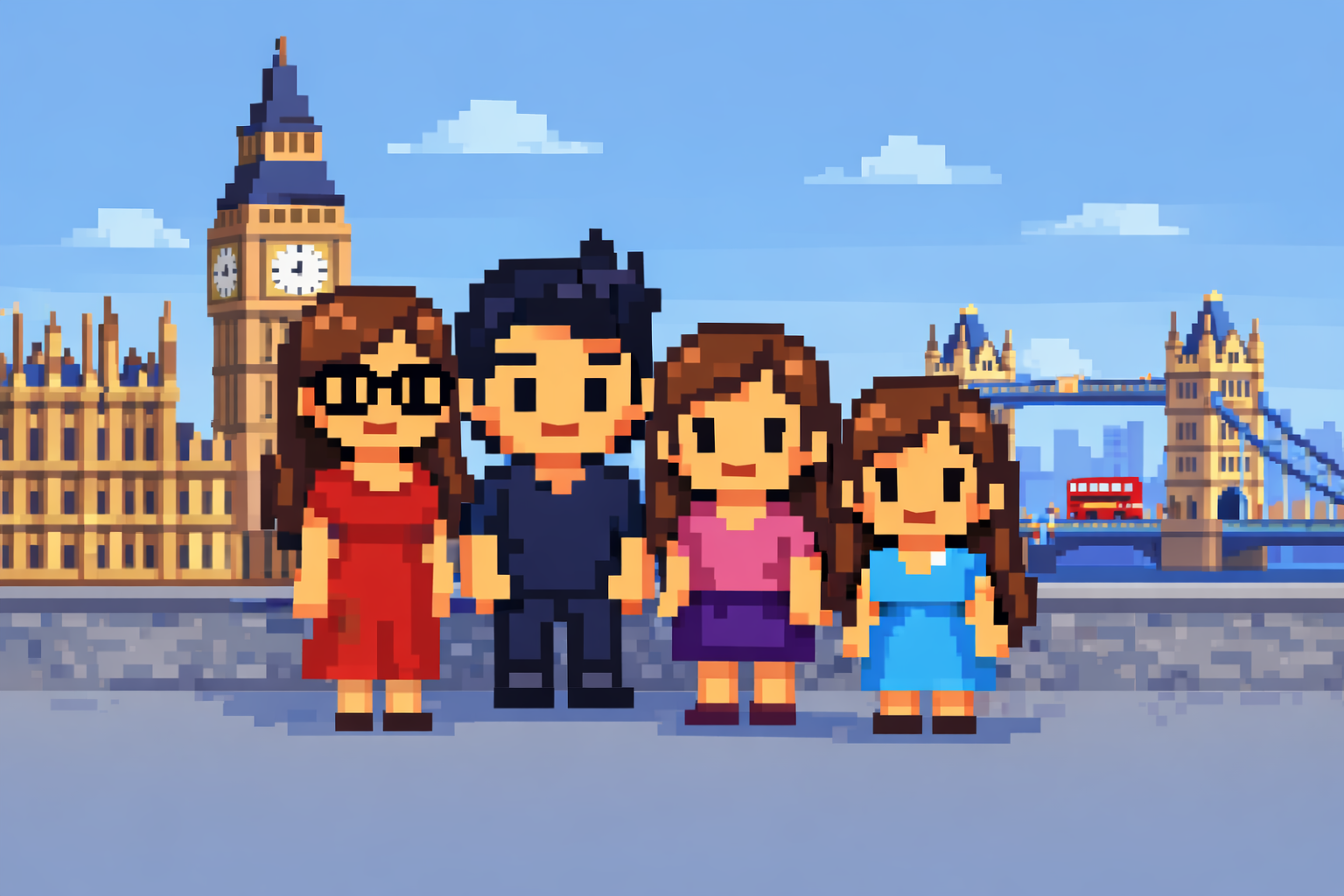 The D'Arc Family - Pixel Art